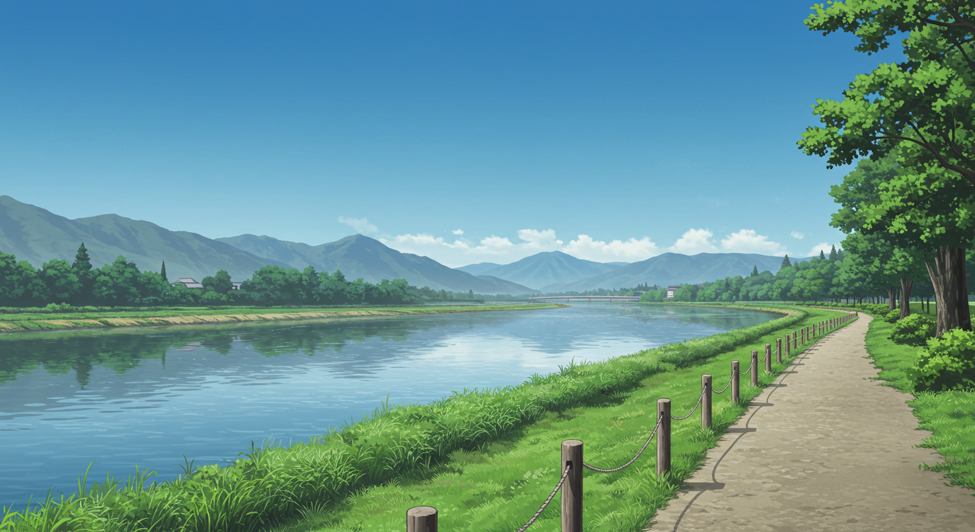千曲川沿いの風景（イメージ）